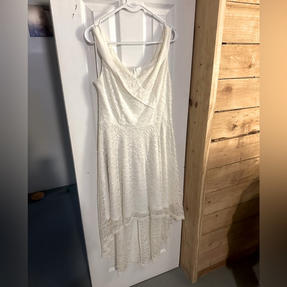 White High Low Dress
